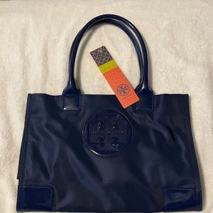 Tory Burch Navy Mini Ella Tote